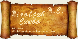 Miroljub Cumbo vizit kartica